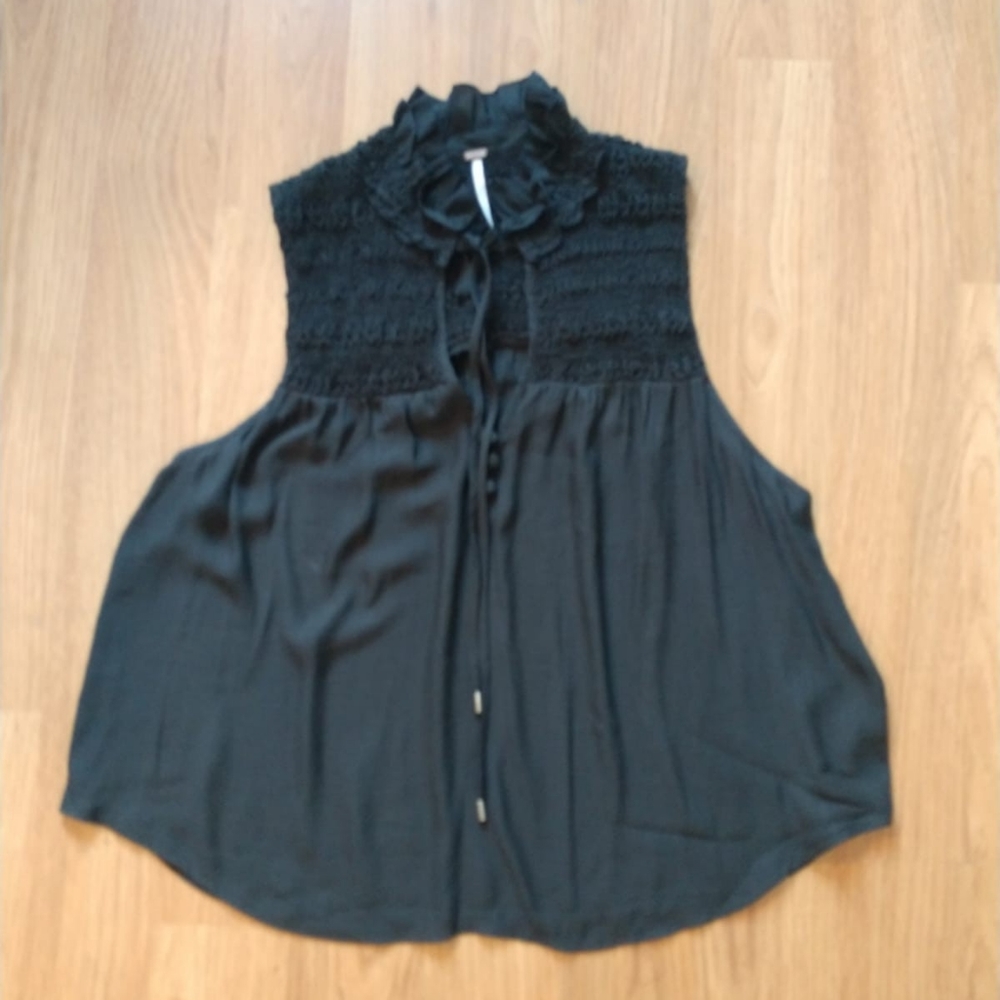 Free People Ruched Ruffle Tank Top - Picture 2 of 12